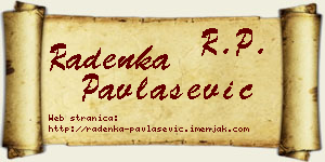 Radenka Pavlašević vizit kartica